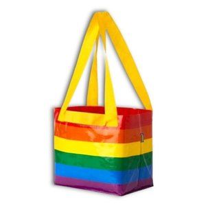 IKEA STORSTOMMA Small Rainbow Tote Bag! NEW!